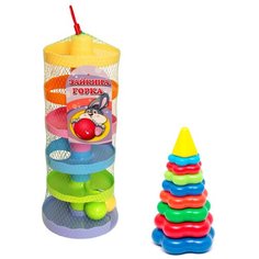 Набор развивающий: Игра "Зайкина горка №2" + Пирамида детская большая БИПЛАНТ