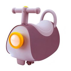 Детская каталка-толокар Arolo 3в1 с безопасными колесами, скрытой нишей для игрушек, встроенными мелодиями и передним фонарем, цвет фламинго