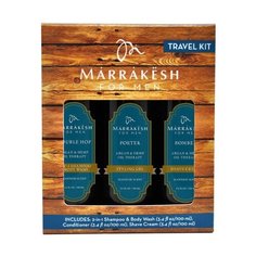 MARRAKESH Набор для мужчин: шампунь-гель для душа 2 в 1, крем для бритья, стайлинг-гель