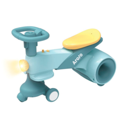 Детская каталка-толокар Arolo 3в1 с безопасными колесами, встроенной музыкой и фонарем, цвет синий