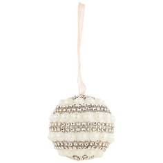 Украшение елочное Lefard Шар жемчугом, диаметр 8 см, цвет rose gold (860-1010)