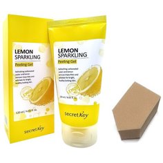 SECRET KEY Пилинг-скатка лимонная LEMON PEELING GEL, 120мл + спонж