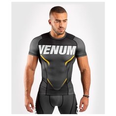 Рашгард Venum ONE FC Impact Grey/Yellow S/S L