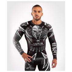 Рашгард Venum Gladiator 4.0 Black/White L/S XL