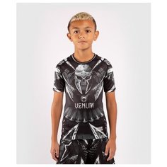 Рашгард детский Venum Gladiator 4.0 Black/White S/S 6