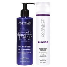 COIFFANCE Professionel Набор BLONDE: Шампунь для светлых и осветленных волос, 250 мл., Усилитель цвета платиновый, 250 мл.
