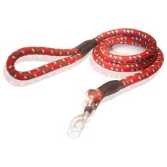 Особо прочный поводок светоотражающий "АнтиСрыв" со Стоппером на карабине. Красный. Размер М (открытая упаковка) Japan Premium Pet