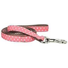 Поводок гибридный в стиле эпохи Наполеоновского Амира, размер М, розовый в горошек Japan Premium Pet