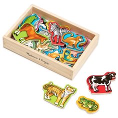 "Магнитные игры" Деревянные магнитные животные Melissa Doug 475