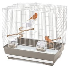 Клетка для птиц Imac Irene 3, хром/темно-серый, 51*30*48 см