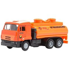 Автоцистерна ТЕХНОПАРК КамАЗ (CT12-457-5WB) 1:43, 17 см, оранжевый