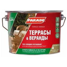 Лак Parade L25 Террасы & Веранды матовый алкидно-уретановый бесцветный 2.5 л