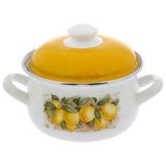 Кастрюля Интерос Лимоны, 3.1 л, белый/желтый