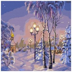 Картина по номерам "Зимний вечер", 30x30 см Molly