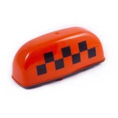 Фонарь ТАКСИ шашечки Dollex FTX-03, 4 магнита, 3 светодиода, оранжевый