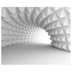 Фотообои 3D "Тоннель с острыми гранями" 300x250 (ШxВ)
