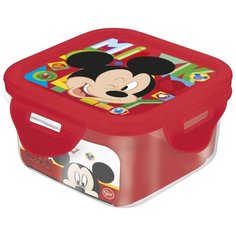 Контейнер пластиковый (квадратный, 290 мл). Микки Маус Акварель Stor