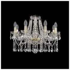 Хрустальная люстра 1413/8/200 G Leafs Bohemia Ivele Crystal