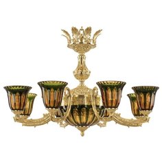 Хрустальная люстра 71212P/8/210 G P2 U Amber-Green/H-1H Y8 Bohemia Ivele Crystal