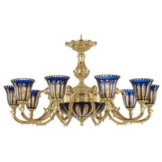 Хрустальная люстра 72209P/10/250 G P2 U Amber-Blue/H-1H Bohemia Ivele Crystal
