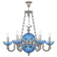Хрустальная люстра 71003P/6/175 Ni P Aquamarine/M-1G FE1S Bohemia Ivele Crystal