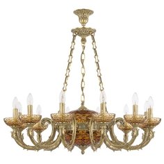 Хрустальная люстра 71009P/12/250 FP P Amber/M-1F Bohemia Ivele Crystal
