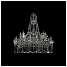 Хрустальная люстра 1413/24+12/530/h-160 Ni Bohemia Ivele Crystal