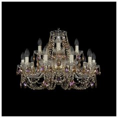 Хрустальная люстра 1406/10+5/240 G R777 Bohemia Ivele Crystal