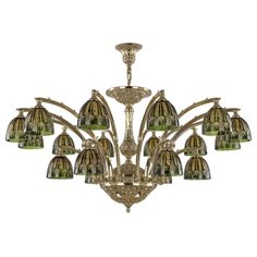 Хрустальная люстра 72111/12+6/420 AZ G P1 D Amber-Green/H-1I Bohemia Ivele Crystal