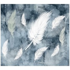 Фотообои 3D "Перья в стиле гранж" 300х270 (ШхВ)