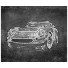 Фотообои 3D "Авто мелом" 300х250 (ШхВ)