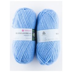 Пряжа "Великолепная" 100г., 300м (2 мотка), Пехорский текстиль, 05-Голубой Пехорка