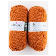 Пряжа "Великолепная" 100г., 300м (2 мотка), Пехорский текстиль, 30-Св.Теракот Пехорка