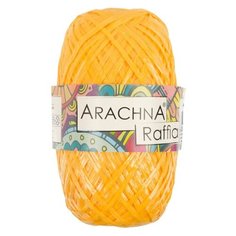 Пряжа Raffia (5 мотков)., 50 гр., 200м., ARACHNA, №37 св.оранжевый