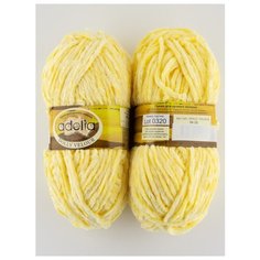 Пряжа "DOLLY VELOUR" 100г, 93м, (2 мотка), Adelia, №08 св.желтый