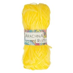 Пряжа Raffia (5 мотков)., 50 гр., 200м., ARACHNA, №15 желтый