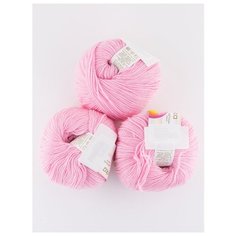 Пряжа "Детский каприз" 50г, 225м (3 мотка)., Пехорский текстиль, 180-Св.бегония Пехорка