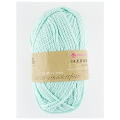 Пряжа "Осенняя" 200г, 150м (1 моток)., Пехорский текстиль, 222-Голубая бирюза Пехорка