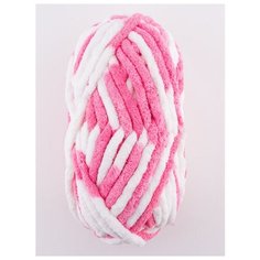 Пряжа "DOLLY" 100г, 40м (1 моток), Adelia, №16 бело-розовый