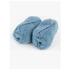 Пряжа "LEDA" 100г, 340 м (2 мотка), Adelia, №207 морская волна