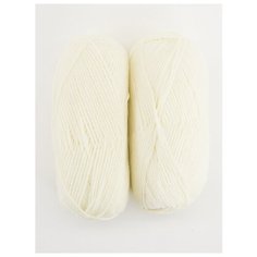 Пряжа "Merino Exclusive" 100г, 220м (2 мотка), YarnArt, 751 белый