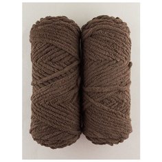 Пряжа "MIMI" 100г, 80м (2 мотка), Adelia, №12 коричневый