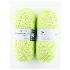 Пряжа "Великолепная" 100г., 300м (2 мотка), Пехорский текстиль, 193-Св.салат Пехорка