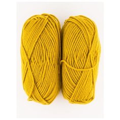 Пряжа "Народная традиция" 100г, 100м (2 мотка)., Пехорский текстиль, 447-Горчица Пехорка