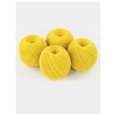 Пряжа "Пион" 50 г, 200м (4 мотка), ПНК им. Кирова, №0202 желтый