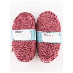 Пряжа "Мультицветная" 50г, 180м (2 мотка)., Пехорский текстиль, 363-Св.вишня Пехорка