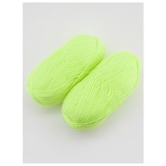 Пряжа "TINA" 100г, 308м (2 мотка), ADELIA, №171 неон.желтый