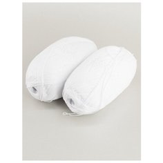 Пряжа "Хлопок натуральный" 100г, 425м (2 мотка)., Пехорский текстиль, 01-Белый Пехорка