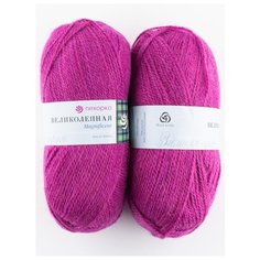Пряжа "Великолепная" 100г., 300м (2 мотка), Пехорский текстиль, 523-Яр.цикламен Пехорка