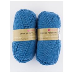 Пряжа "Конкурентная" 100г, 250м (2 мотка)., Пехорский текстиль, 256-Св.джинса Пехорка